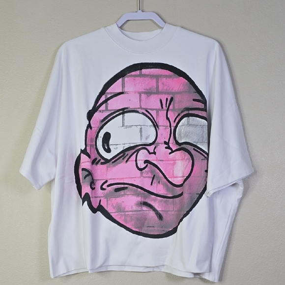 Billionaire Studios Other - Billonarie Records "Billie" Brain Doble Leyered Oversized Boxy White T-Shirt M.